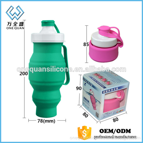 silicone water bottle ,foldable for outdoors